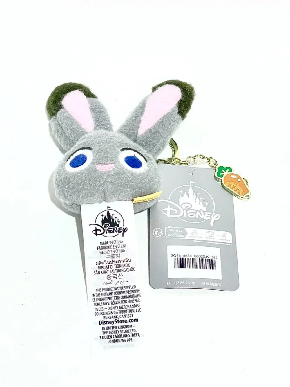 Judy Hopps Plush Keychain Disney Zootopia NWT New